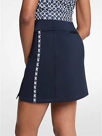 Stretch Knit Logo Tape Mini Skort