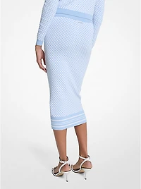 Tile Jacquard Midi Skirt