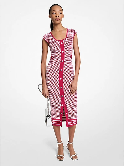 Tile Jacquard Midi Dress