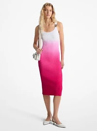 Ombré Ribbed Stretch Viscose Dress