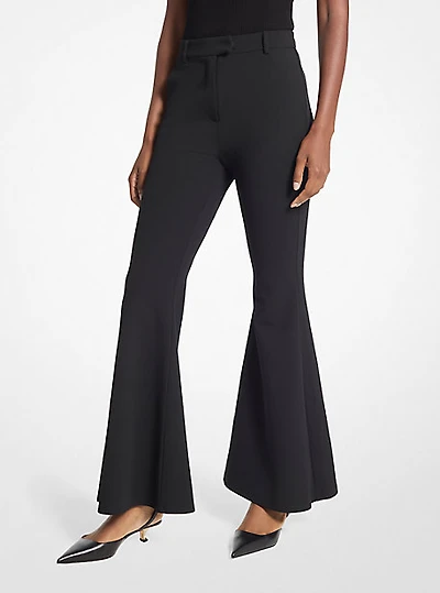 Stretch Crepe Flared Pant
