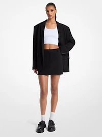 Crepe Mini Skirt