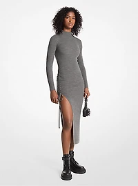 Stretch Wool Ruched Dress