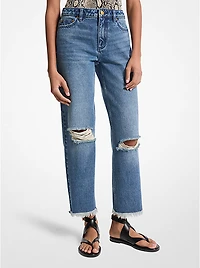 Distressed Denim Jeans