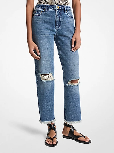 Distressed Denim Jeans