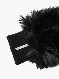 Faux Fur and Wool Gloves