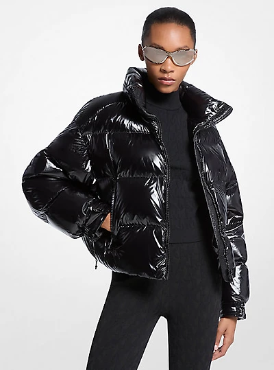 Nylon Ciré Puffer Jacket