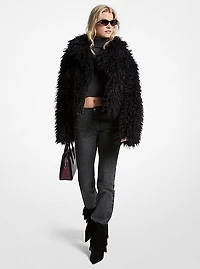 Cropped Faux Fur Jacket