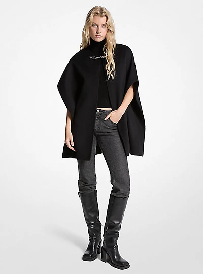 Double Face Wool Blend Cape