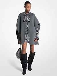 Double Face Wool Blend Cape