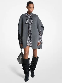 Double Face Wool Blend Cape