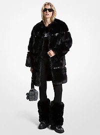 Faux Fur and Patent Coat