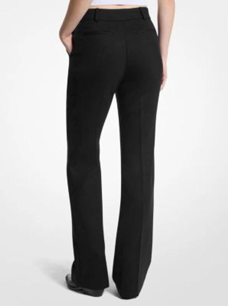 Bootcut Stretch Wool Blend Pants