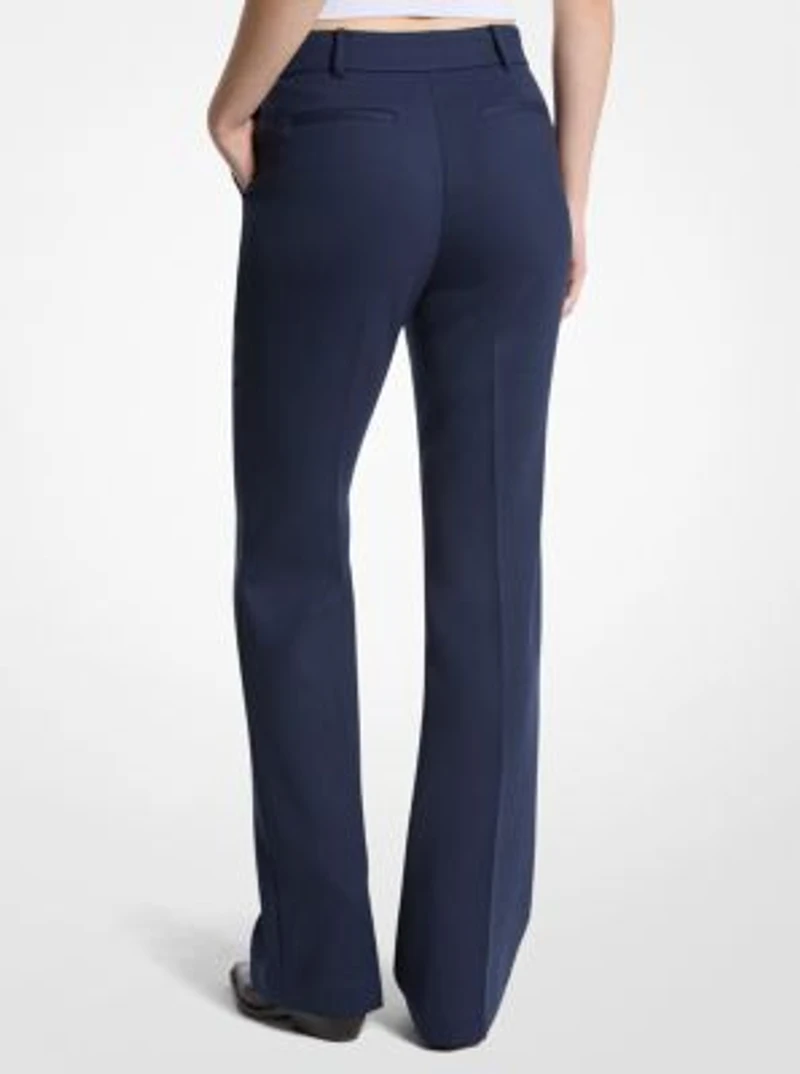 Bootcut Stretch Wool Blend Pants