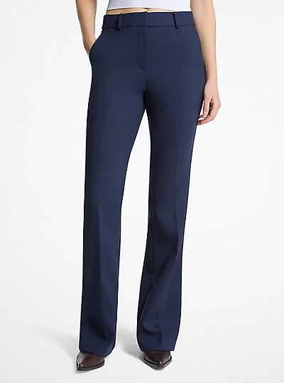 Bootcut Stretch Wool Blend Pants