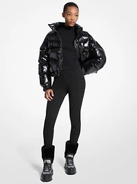 Logo Embossed Jacquard Ski Stirrup Leggings