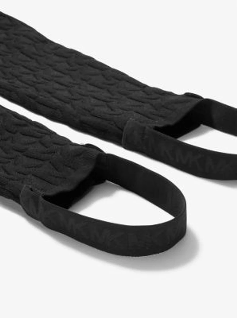 Logo Embossed Jacquard Ski Stirrup Leggings