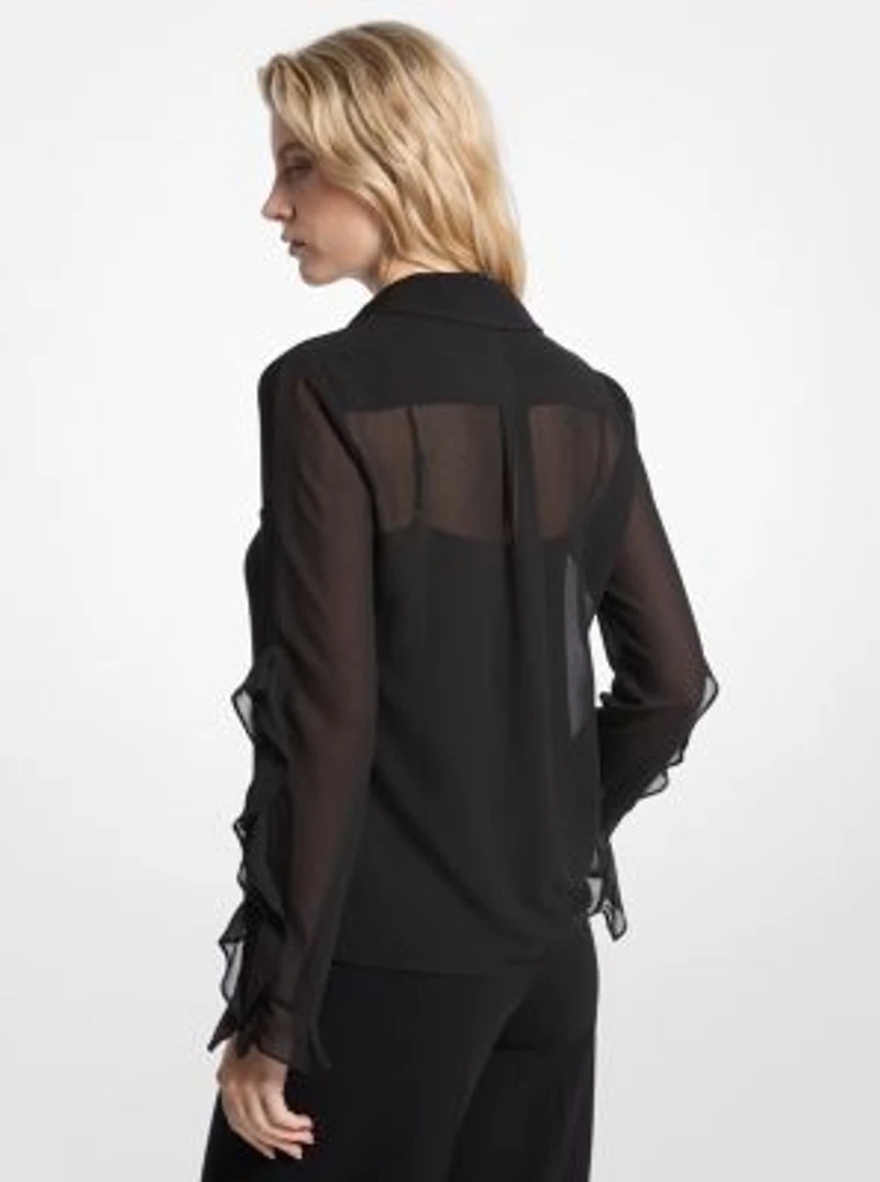 Ruffled Georgette Blouse