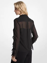 Ruffled Georgette Blouse