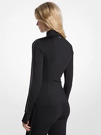 Logo Tape Stretch Nylon Jacket