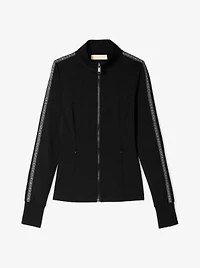 Logo Tape Stretch Nylon Jacket