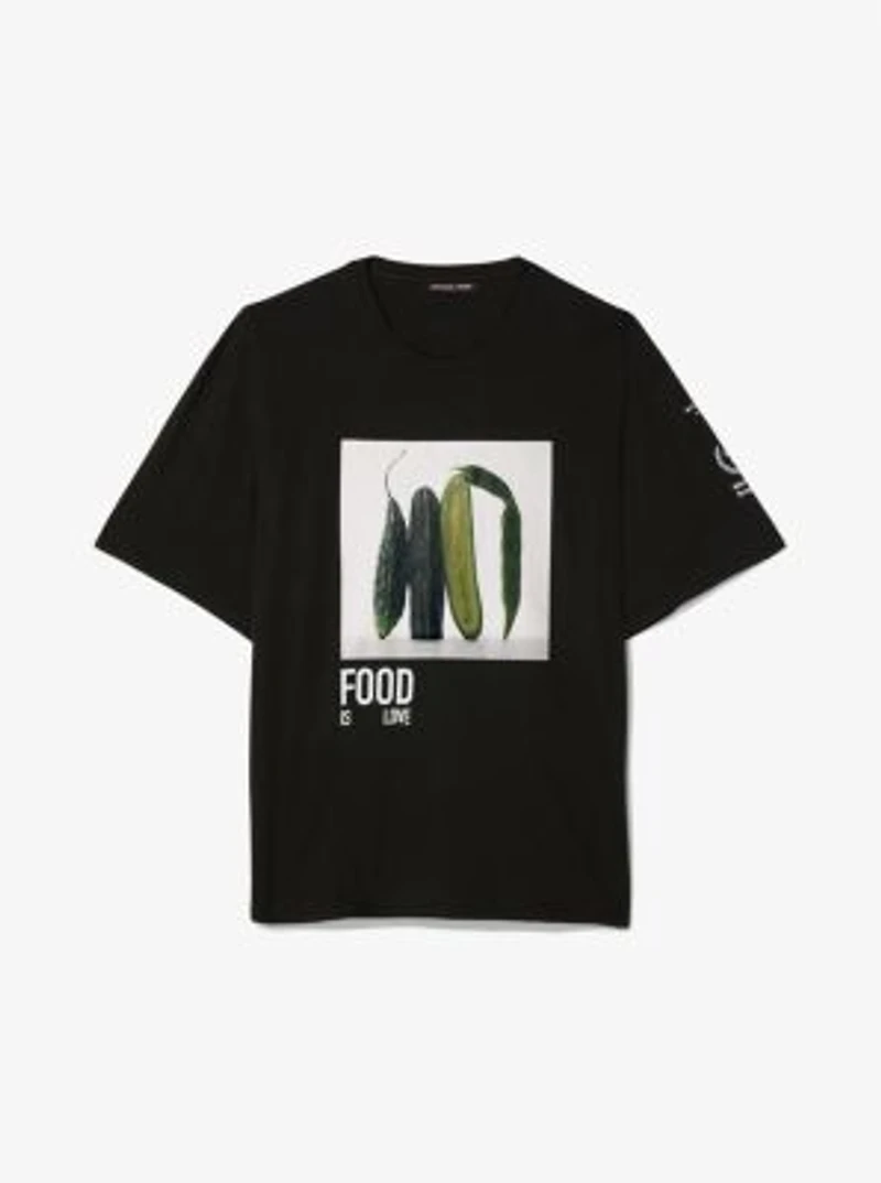 Watch Hunger Stop Cotton and Linen Blend T-Shirt