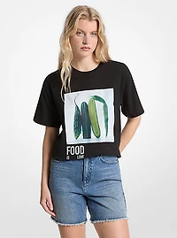 Watch Hunger Stop Cotton and Linen Blend T-Shirt