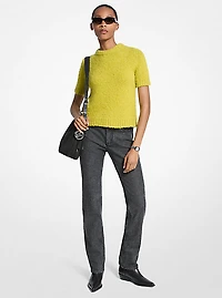 Knit Short-Sleeve Sweater
