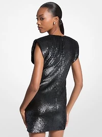 Sequined Knit Mini Dress