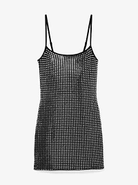 Studded Stretch Viscose Mini Dress