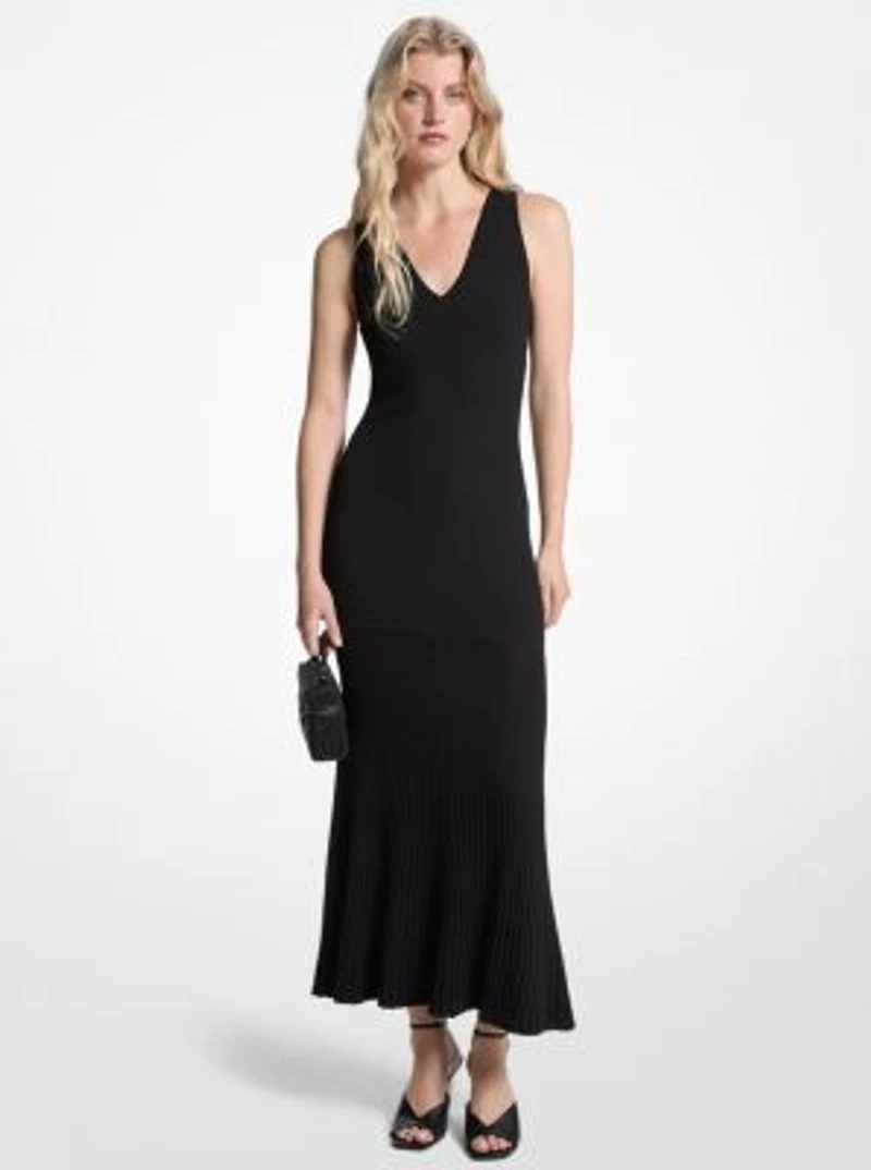 Ribbed Stretch Knit Tank Dress