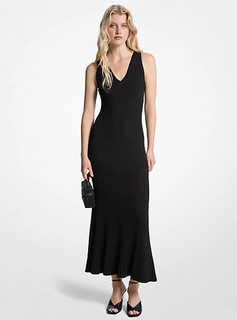 Ribbed Stretch Knit Tank Dress