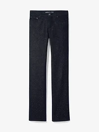 Studded Stretch Denim Cigarette Jeans