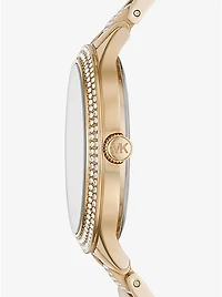 Pavé Gold-Tone Watch