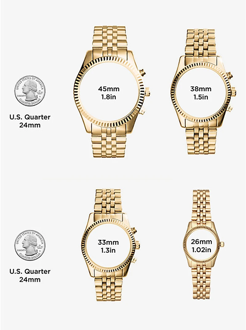 Pavé Rose Gold-Tone Watch