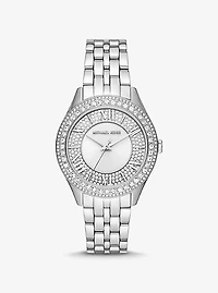 Harlowe Pavé Silver-Tone Watch