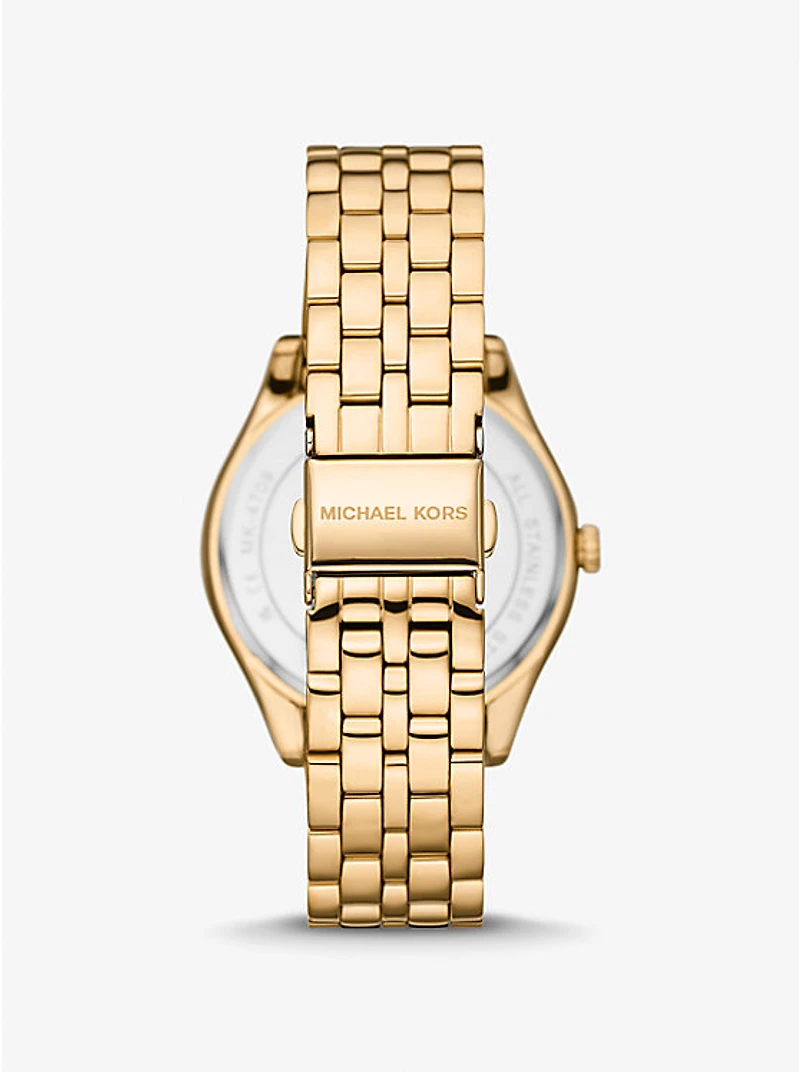 Harlowe Pavé Gold-Tone Watch