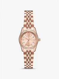 Petite Lexington Pavé Rose Gold-Tone Watch