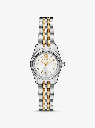 Petite Lexington Pavé Two-Tone Watch