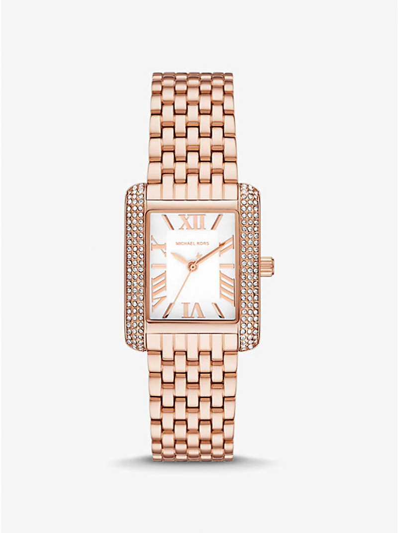 Petite Emery Pavé Rose Gold-Tone Watch