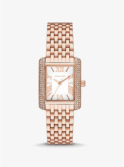 Petite Emery Pavé Rose Gold-Tone Watch