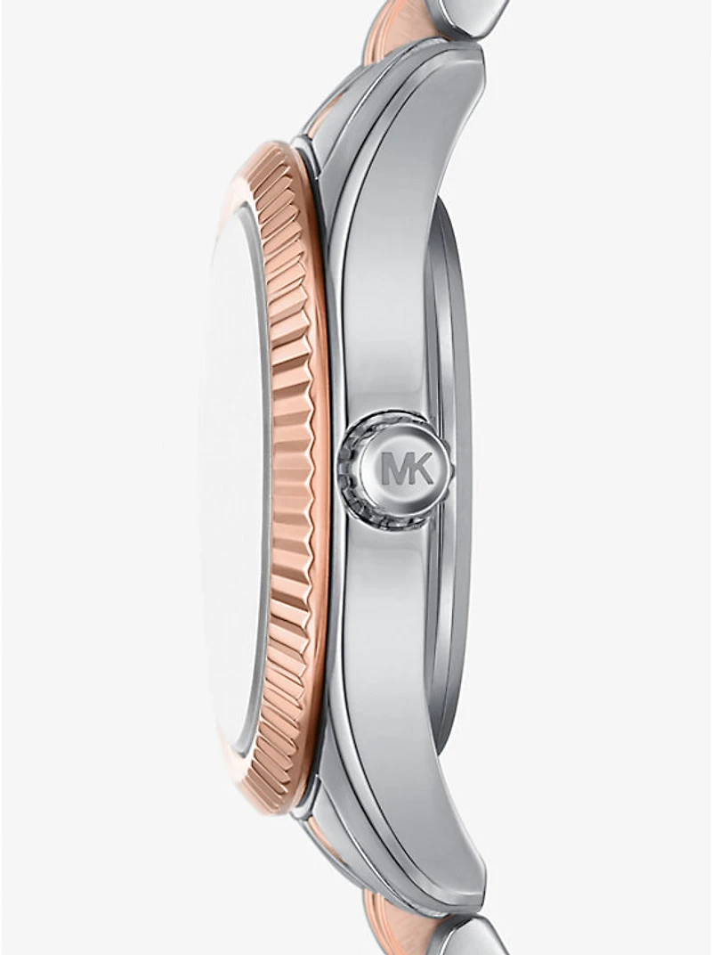 Lexington Pavé Two-Tone Watch and Slider Bracelet Gift Set