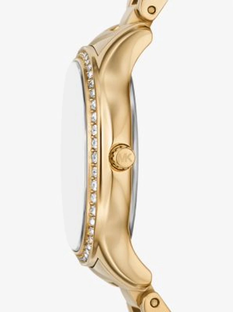 Mini Sage Pavé Gold-Tone Watch