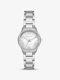 Mini Sage Pavé Silver-Tone Watch