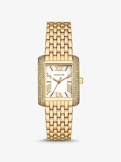 Petite Emery Pavé Gold-Tone Watch