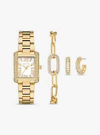 Petite Emery Gold-Tone Watch and Jewelry Gift Set