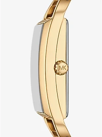 Mini Empire Pavé Gold-Tone Bangle Watch