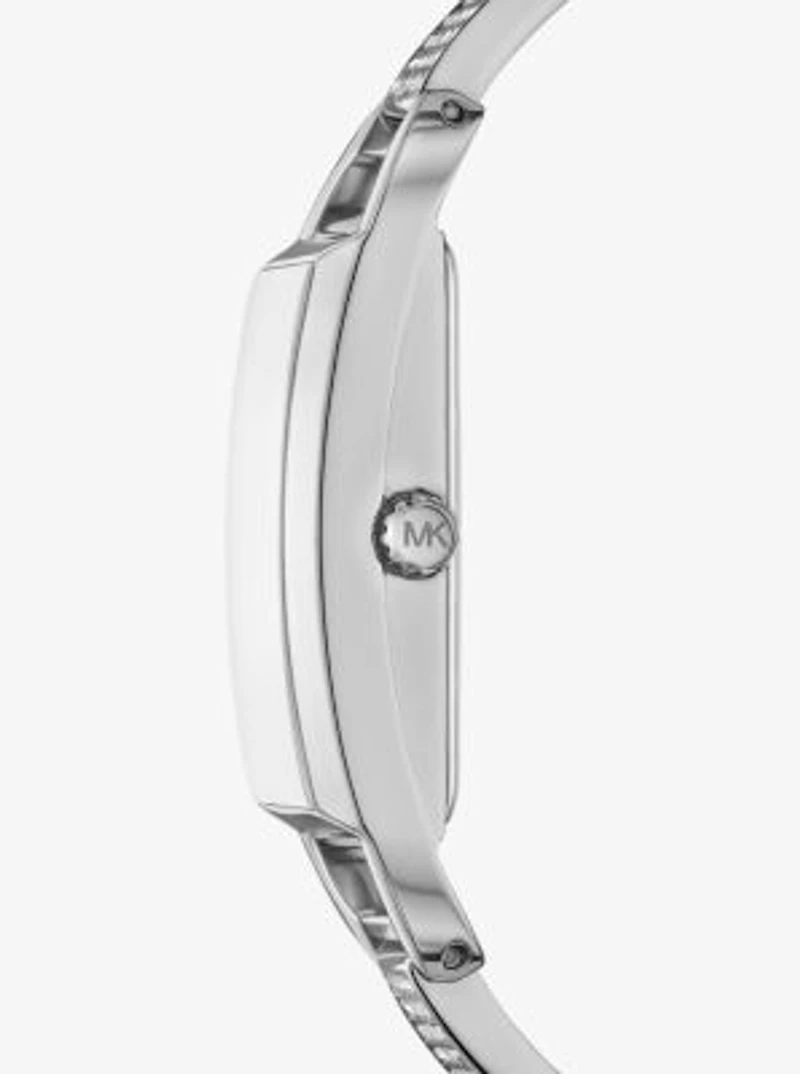 Mini Empire Pavé Silver-Tone Bangle Watch
