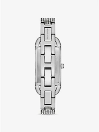 Mini Empire Pavé Silver-Tone Bangle Watch