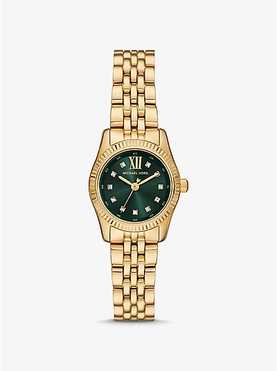 Petite Lexington Pavé Gold-Tone Watch